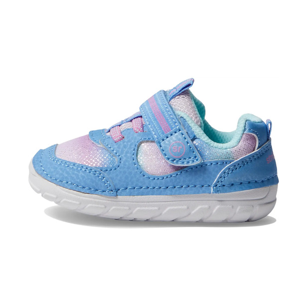 Stride Rite SM Turbo Girls Sneaker Size 5.5 Blue Pink White Kids Shoe NIB - Picture 2 of 11